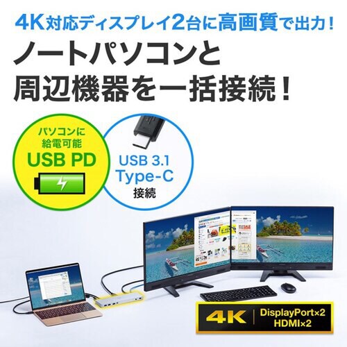 USB Type−C専用ドッキングステーション