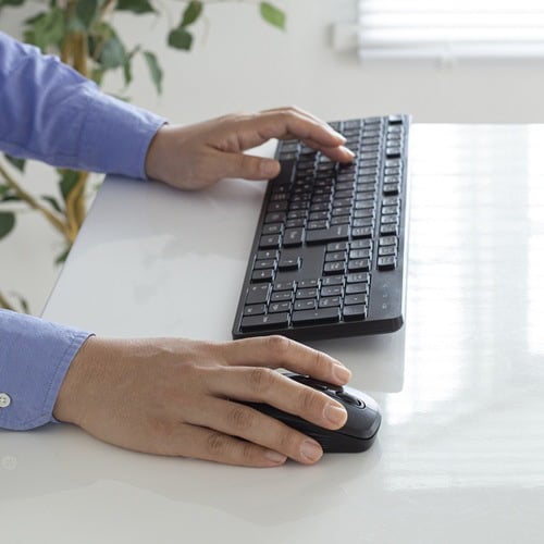 ワイヤレス静音キーボードマウスセット