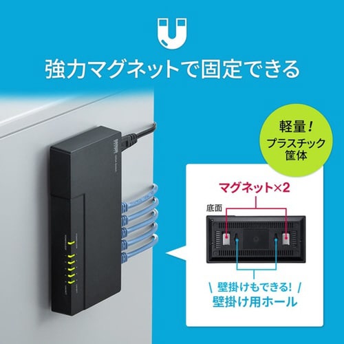 ギガビット対応 スイッチングハブ(5ポート)