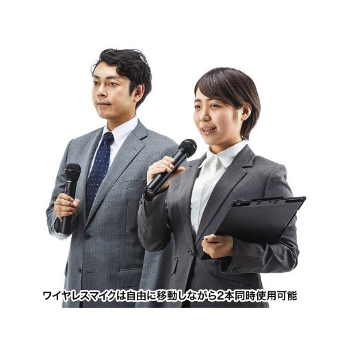 ワイヤレスマイク付き拡声器スピーカー