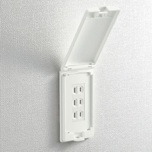 鍵無しセキュリティスリムコンセントカバー