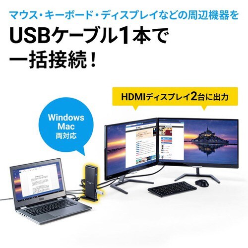Type−C・USB3.2A接続