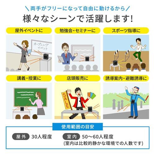 ワイヤレスポータブル拡声器スピーカー