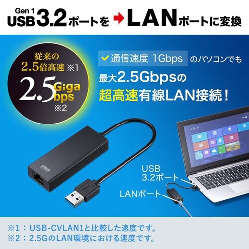 USB3.2−LAN変換アダプタ