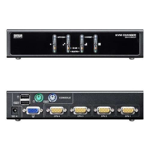 PS/2・USB両対応パソコン自動切替器(4:1)