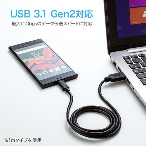 USB3.1 Gen2 Type C−Aケーブル