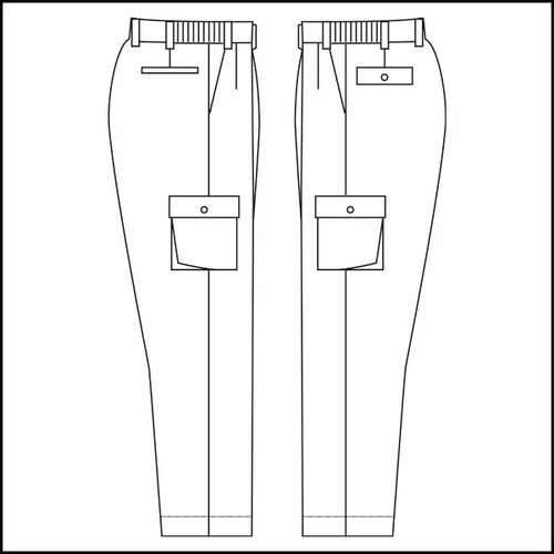 男子カーゴスラックス G567C ネイビー 6L