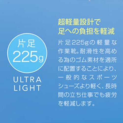 超軽量作業靴 ULH−716 ホワイト 23.0