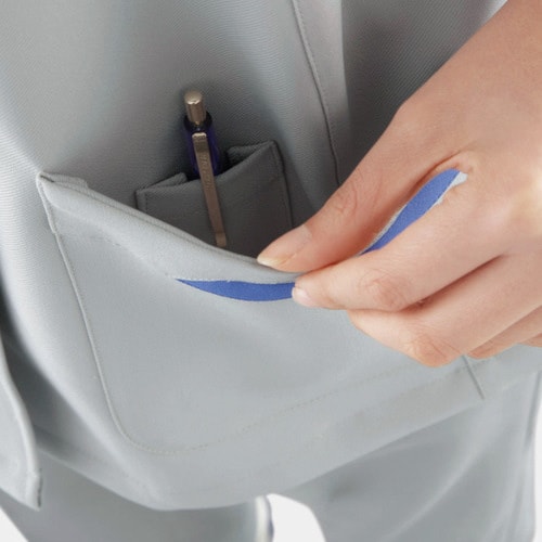 女性用長袖スモック VEL73 ブルー 17