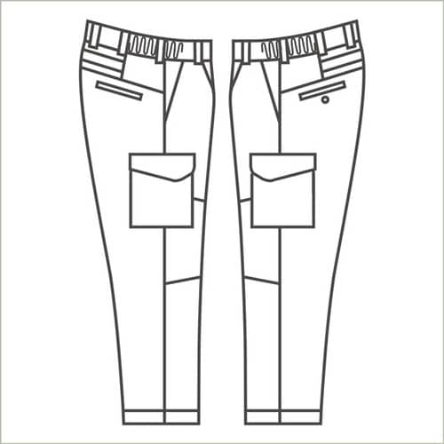 カーゴパンツ VE741C シルバーグレー L