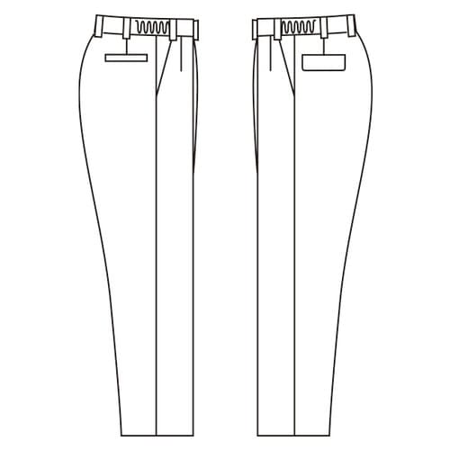 裏綿 男子スラックス G623ライトブルー 5L