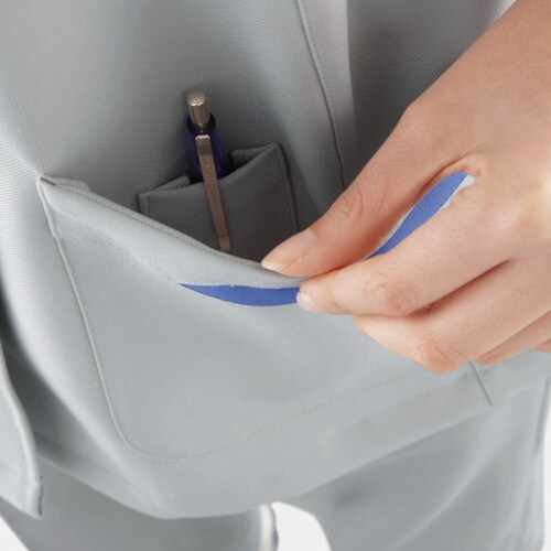 女性用長袖スモック VEL73 ブルー 19