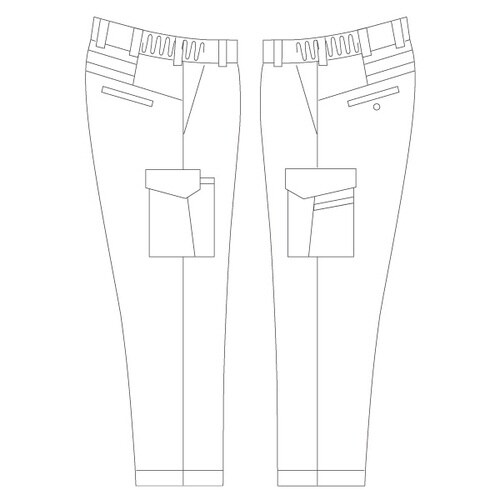 カーゴパンツ VES529Cチャコール 3L