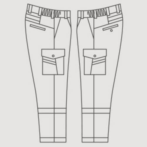 カーゴパンツ VES541C シルバーグレーLL