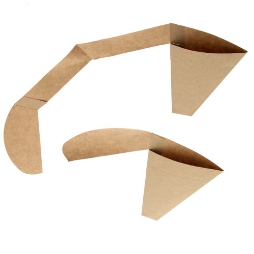 クレープ三角袋 未晒無地 ミシン目入り 20袋