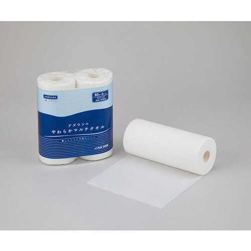 アズワンのやわらかマルチタオル 80枚×2ロール
