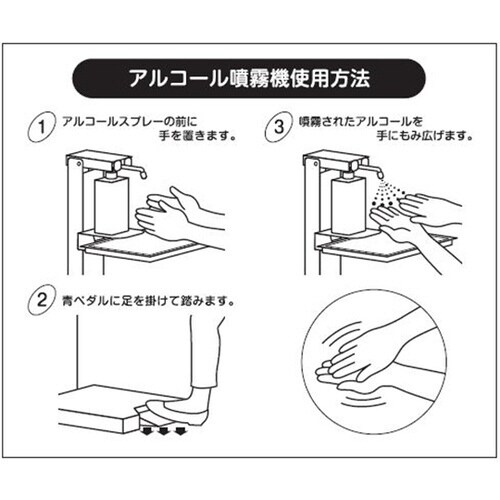 足踏み消毒ボトルスタンド YS−01