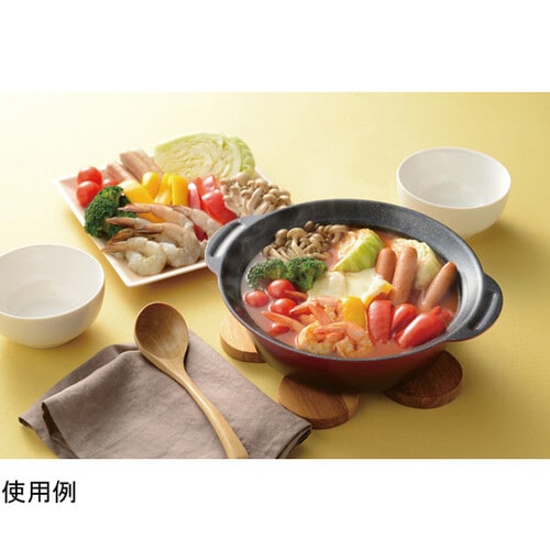 彩食庵 IH対応フチ付卓上鍋 24cm