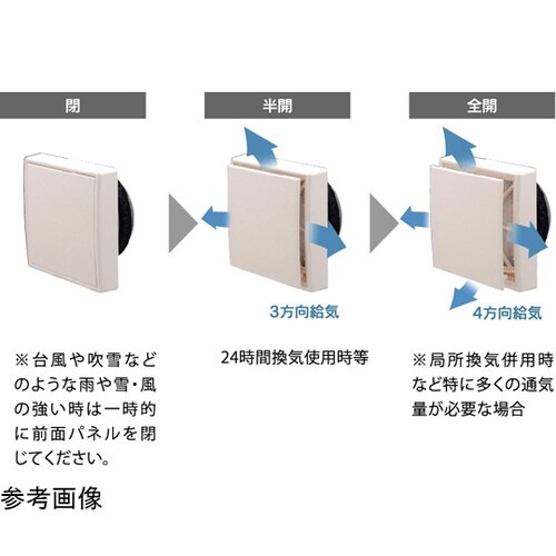 パイプ径150/角型自然給気レジスター