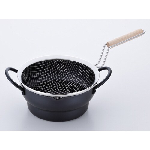 彩食庵 段付天ぷら18cm&木柄フライヤ