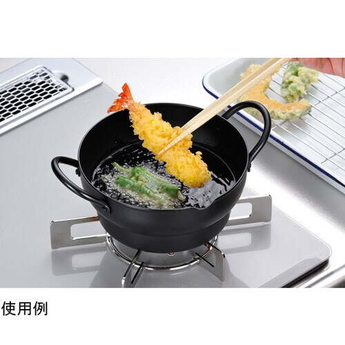 彩食庵 段付天ぷら18cm&木柄フライヤ