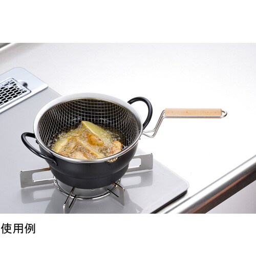 彩食庵 段付天ぷら18cm&木柄フライヤ