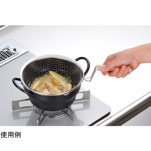 彩食庵 段付天ぷら18cm&木柄フライヤ