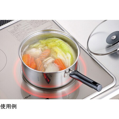 バジコ IH対応ステンレス 片手鍋 18