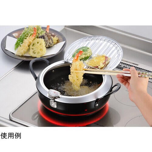燕三条いいもの小路 鉄製蓋付天ぷら鍋 2