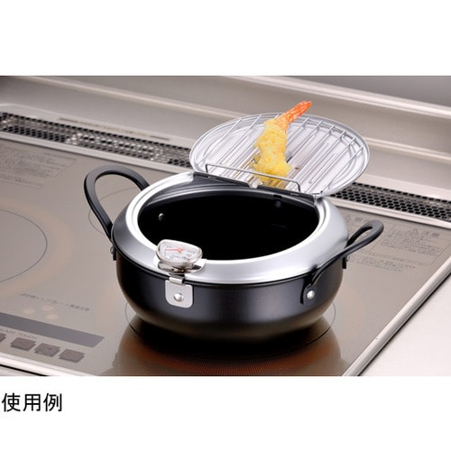 燕三条いいもの小路 鉄製蓋付天ぷら鍋 2