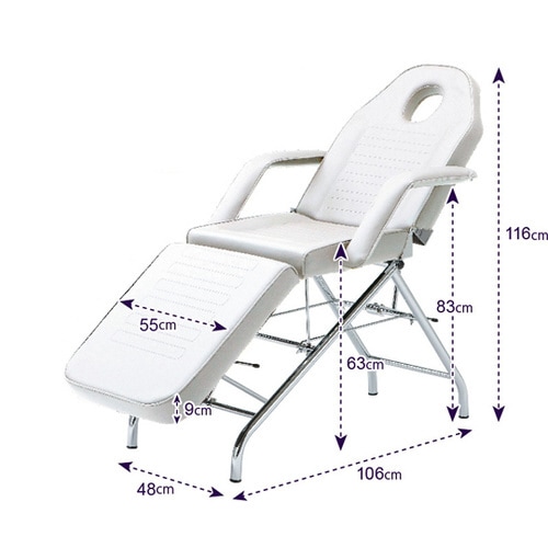 フェイシャルベッド 有孔 ホワイト T−
