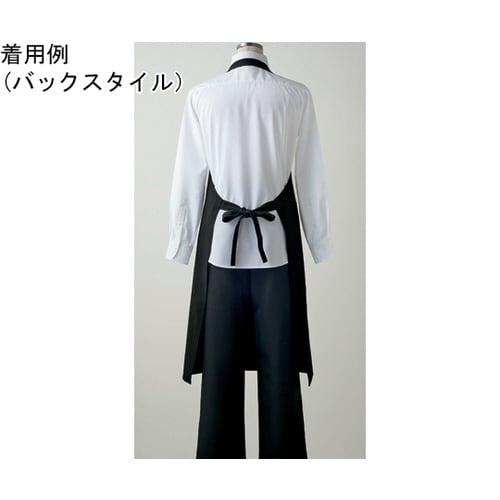 防炎エプロン 兼用 黒 VA501−1 フリー