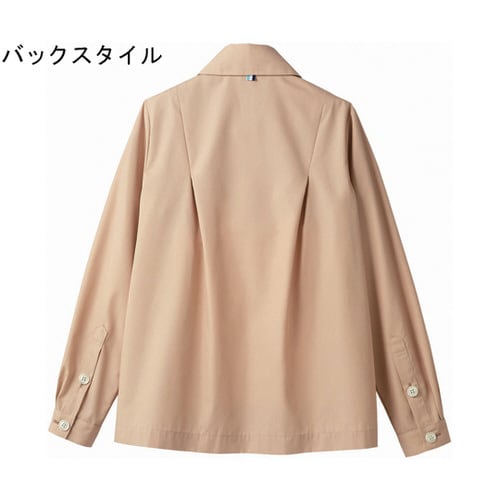 ブラウス レディス 長袖 ピンクベージュ