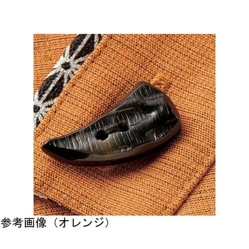 シャツ 兼用 7分袖 オレンジ/黒 2−737 M