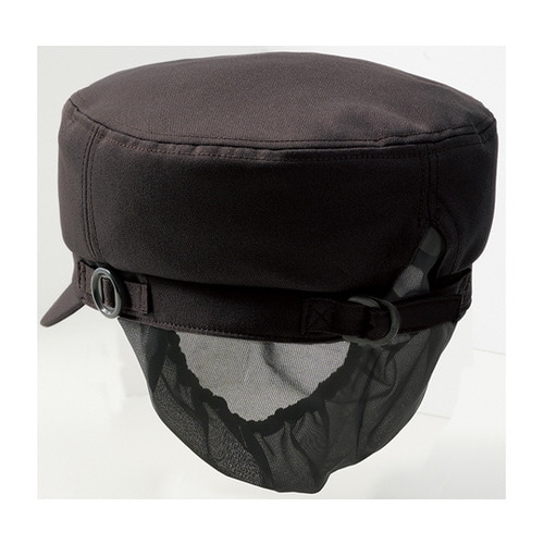 マスク掛けボタン付き帽子 ブラウン SH