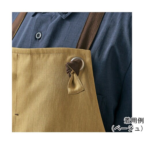 エプロン 兼用 ベージュ/ブラウン OV