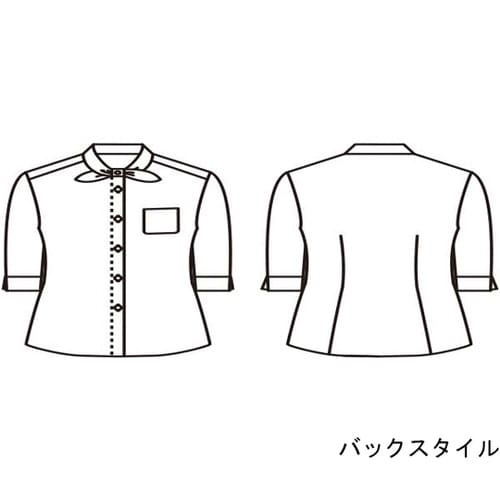 ブラウス レディス 7分袖 ワインチェッ