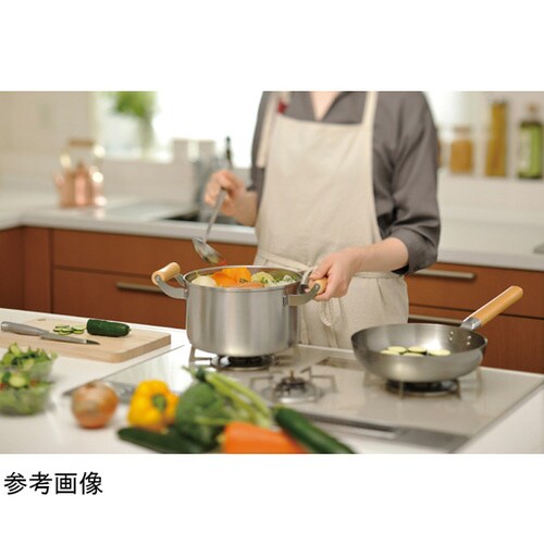 千歳 木柄深型両手鍋 22cm CS−003