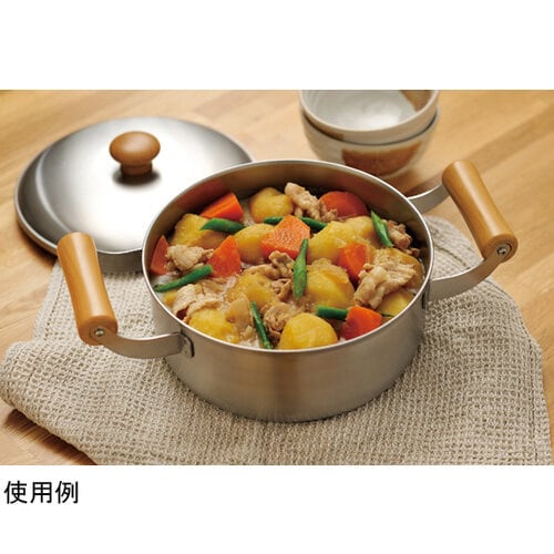 千歳 木柄両手鍋 20cm CS−002