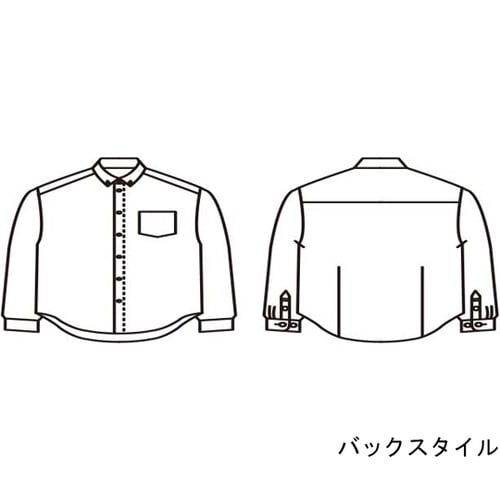 シャツ 兼用 長袖 ライトグレー OV2