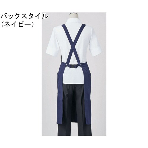 エプロン 兼用 黒/グレー ヒモ収納仕様