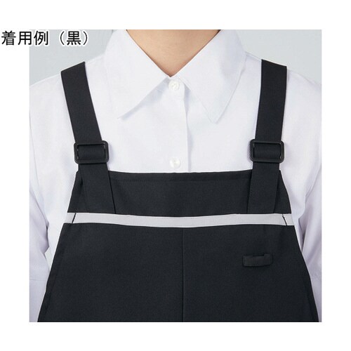 エプロン 兼用 黒/グレー ヒモ収納仕様