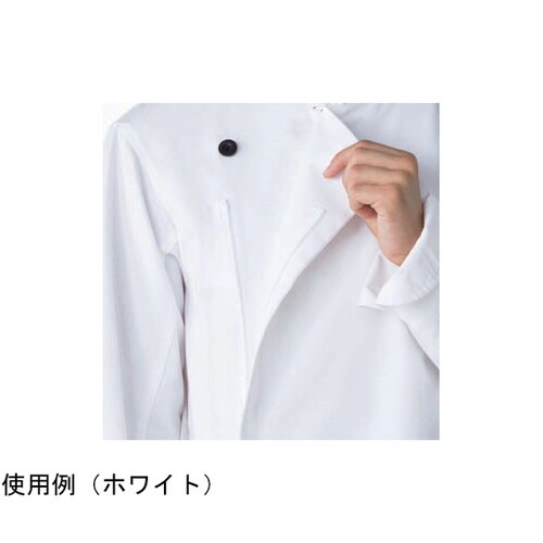 コックコート 兼用 長袖 黒/グレー 6