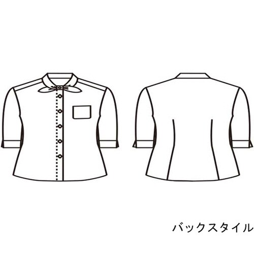 ブラウス レディス 7分袖 ブルーチェッ