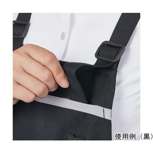 エプロン 兼用 ワイン/グレー ヒモ収納