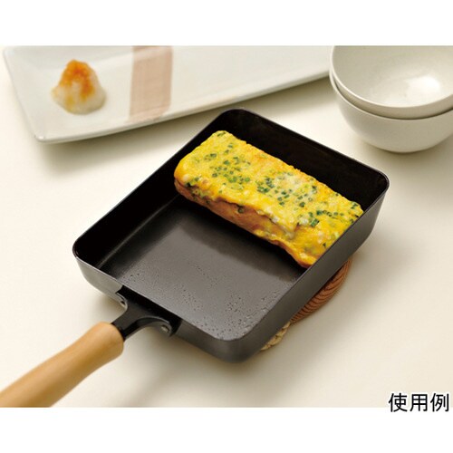 千歳 鉄 木柄玉子焼 14×18cm CS−013