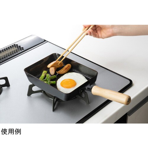 千歳 鉄 木柄玉子焼 14×18cm CS−013