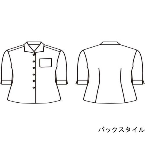 ブラウス レディス 7分袖 ブラウンチェ