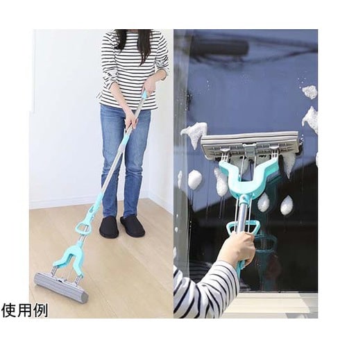 伸縮式スーパーVモップ 本体モップ付+替