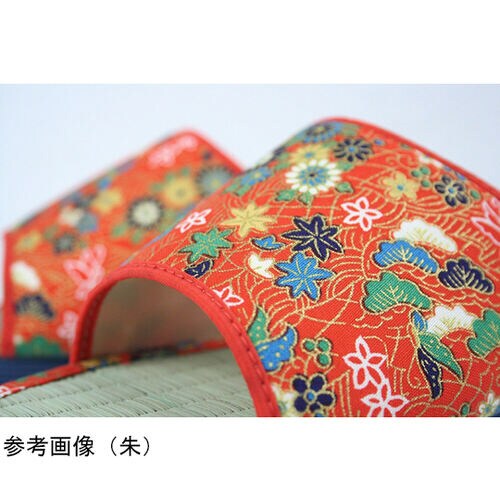 和柄美脚サンダル 金襴 紺 Lサイズ K11552